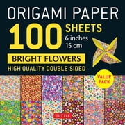 Origami Paper 100 Sheets Bright Flowers 6 15 CM Tuttle Origami Paper Double-Sided Origami Sheets Printed with 12 Dif, Loose Leaf