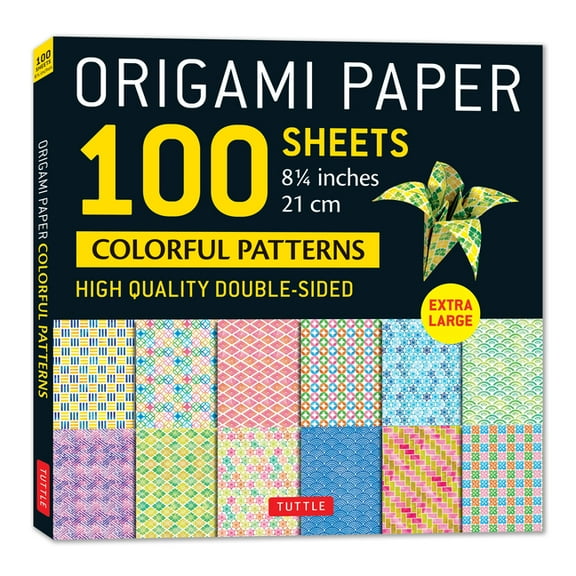 Origami Paper 100 Sheets Colorful Patterns 8 1/4 (21 CM): Extra Large Double-Sided Origami Sheets Printed with 12 Differ, (Loose Leaf)