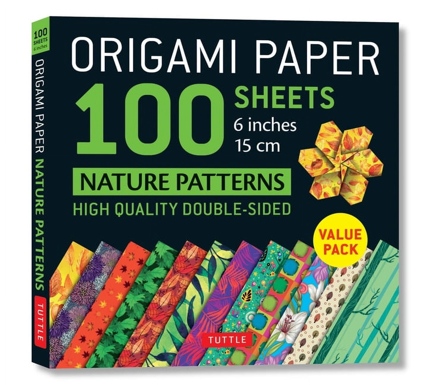 TUTTLE PUBLISHING Origami Paper 100 Sheets Nature Patterns 6 (15 CM): Tuttle Origami Paper: Origami Sheets Printed with 12 Different Designs (Instructions for 8 Projects Included) (Other)