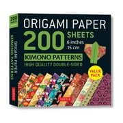 Origami Paper 200 Sheets Kimono Patterns 6 15 CM Tuttle Origami Paper Double-Sided Origami Sheets Printed with 12 Pa, Loose Leaf