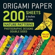 Origami Paper 200 Sheets Nature Patterns 6 15 CM Tuttle Origami Paper Double Sided Origami Sheets Printed with 12 Different Designs Instructions for 6 Projects Included Other