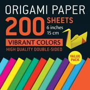 Origami Paper 200 Sheets Vibrant Colors 6 15 CM Other