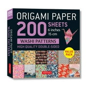 Origami Paper 200 Sheets Washi Patterns 6 15 CM Tuttle Origami Paper Double Sided Origami Sheets Printed with 12 Different Designs Instructions for 6 Projects Included Other