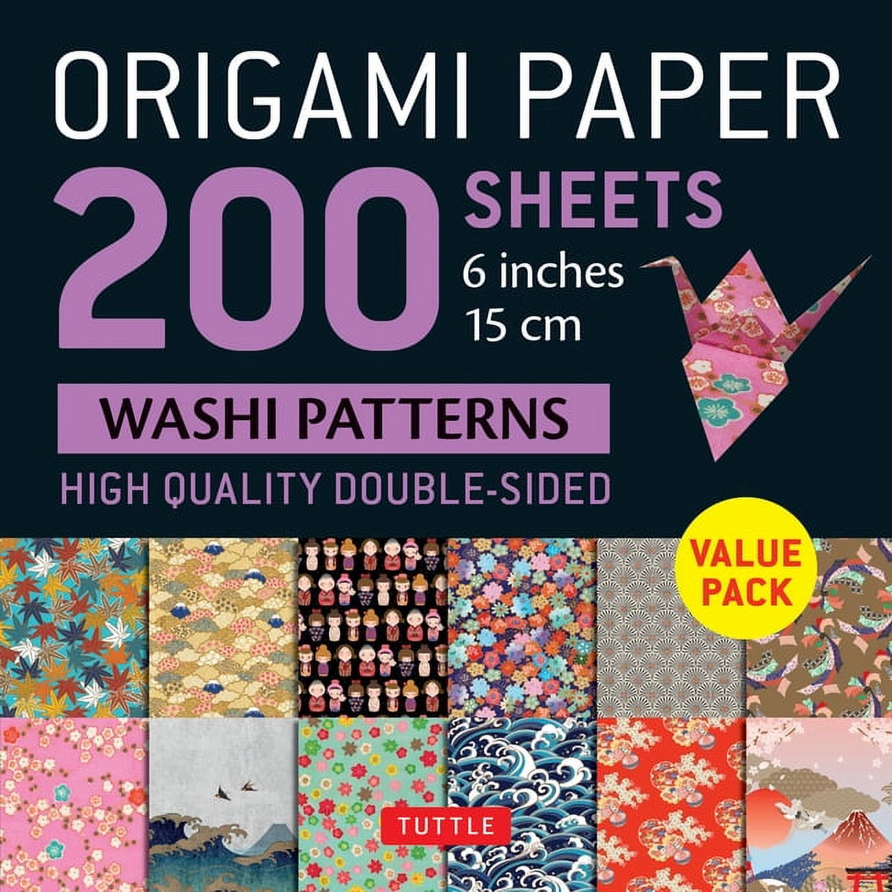 Origami Paper 200 sheet Japanese Washi Patterns 6 3/4 17 cm (9780804852395)