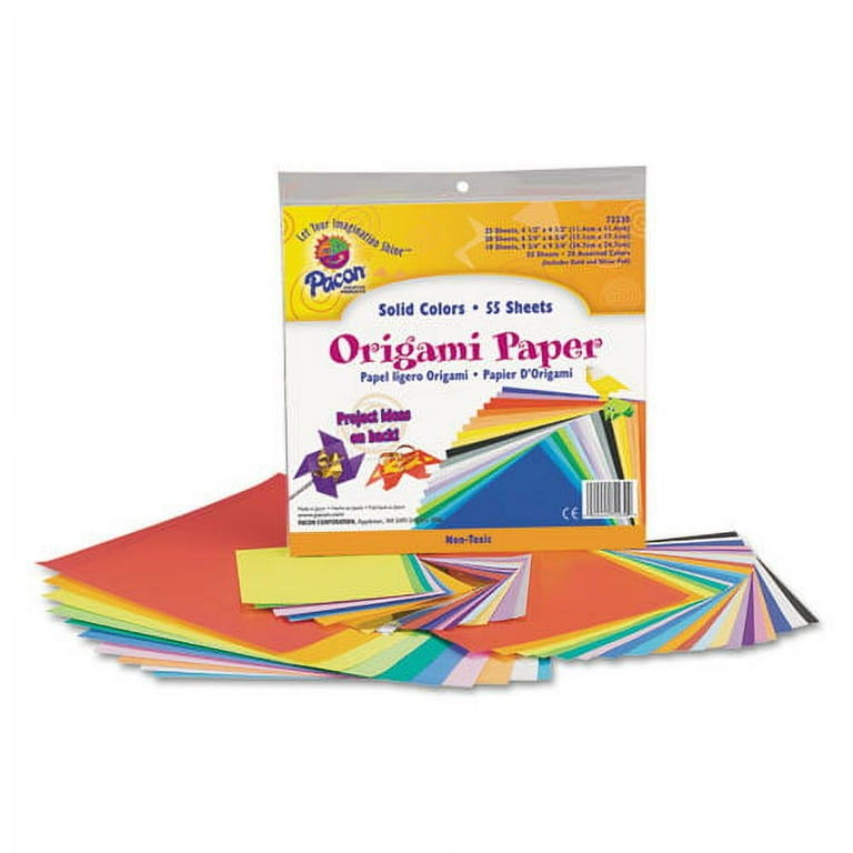 Origami Paper, 30 lb Bond Weight, 9.75 x 9.75, Assorted Bright Colors, 55/Pack Origami Paper, 30 lb Bond Weight, 9.75 x 9.75, Assorted Bright Colors, 55/Pack