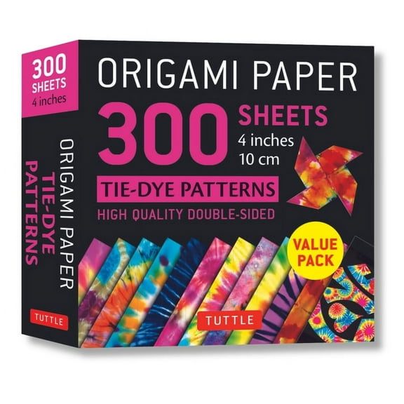 Origami Paper 300 Sheets Tie-Dye Patterns 4 (10 CM): Tuttle Origami Paper: Double-Sided Origami Sheets Printed with 12 Different Designs (Other)