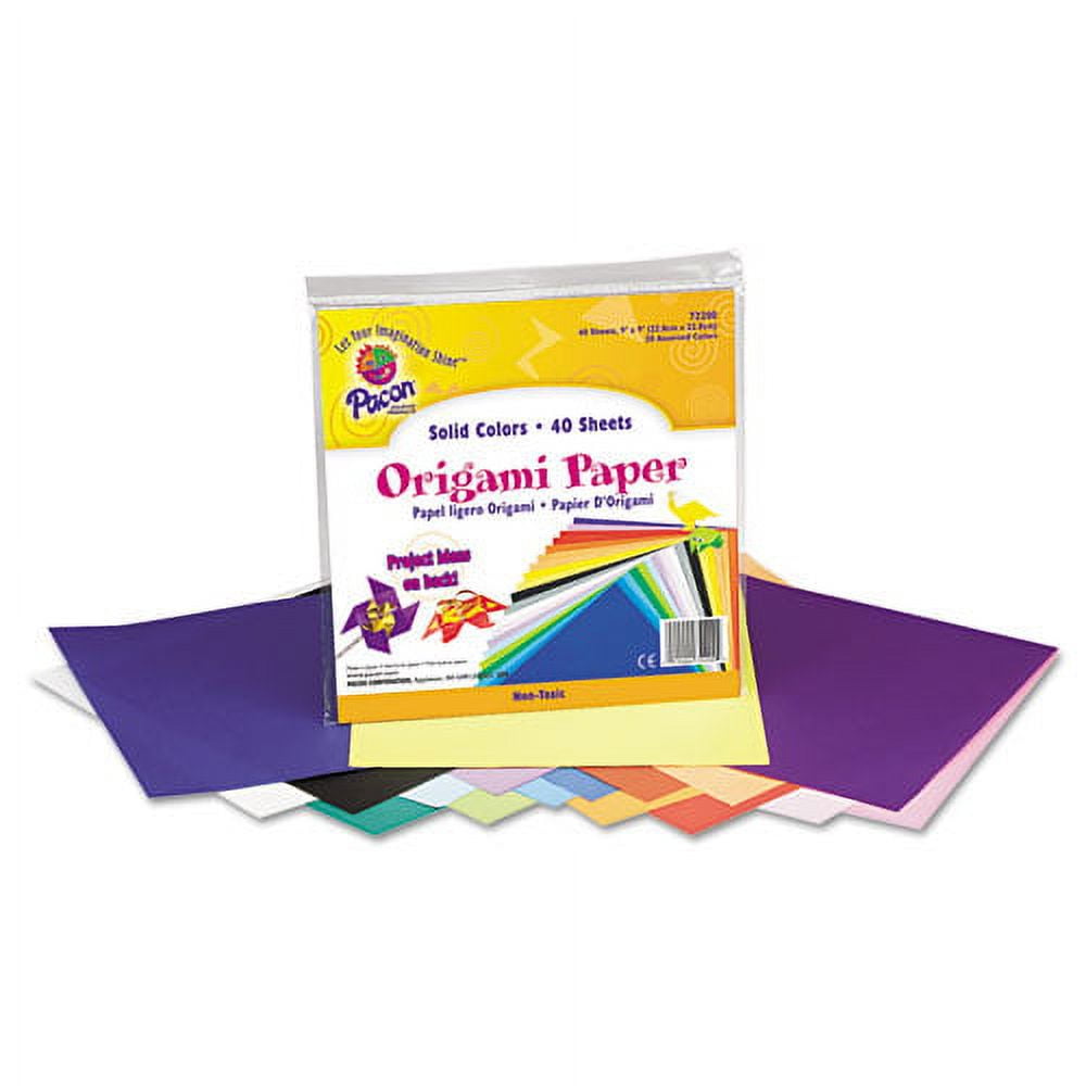 Origami Paper, 30lb, 9 X 9, Assorted Bright Colors, 40/pack | Bundle of 2 Packs