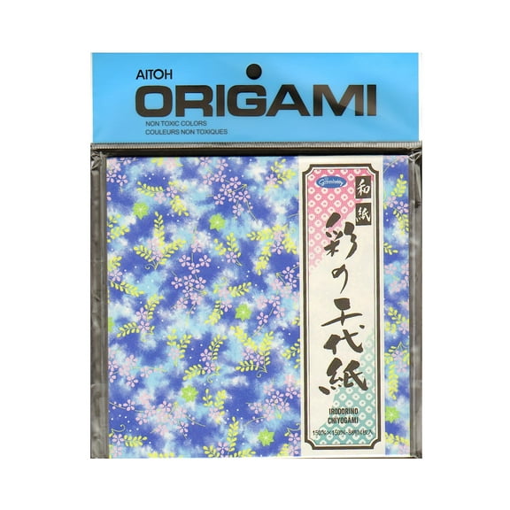 Origami Paper 5 7/8 in. x 5 7/8 in., irodorino chiyogami washi, 24 sheets (pack of 2)