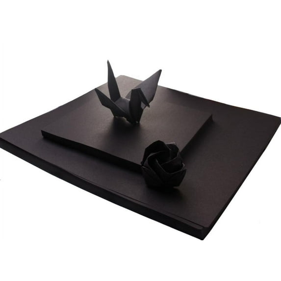 Origami Paper, 500 Sheets, Black Origami Paper, 6 Inch Square, Double Sided Colored paper.