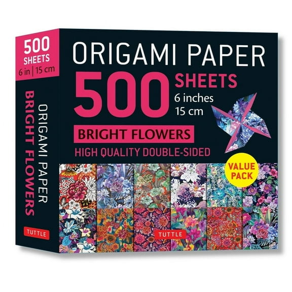 Origami Paper 500 Sheets Bright Flowers 6 (15 CM): Double-Sided Origami Sheets with 12 Punchy Floral Designs (Instructions for 5 Projects Included) (Other)