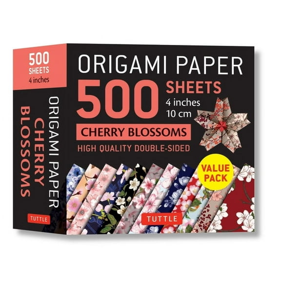 Origami Paper 500 Sheets Cherry Blossoms 4 (10 CM): Tuttle Origami Paper: Double-Sided Origami Sheets Printed with 12 Different Illustrated Patterns (Other)