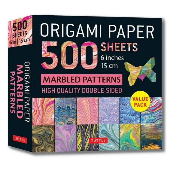 Origami Paper 500 Sheets Marbled Patterns 6 (15 CM): Tuttle Origami Paper: Double-Sided Origami Sheets Printed with 12 D, (Loose Leaf)