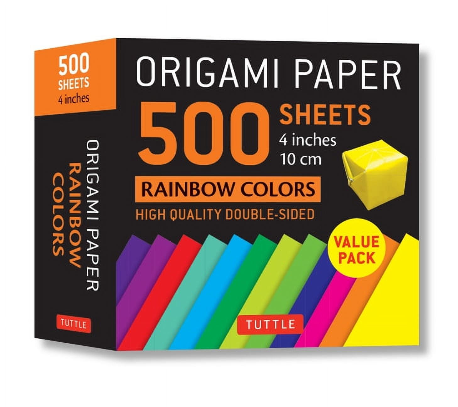 TUTTLE PUBLISHING Origami Paper 500 Sheets Rainbow Colors 4 (10 CM): Tuttle Origami Paper: Double-Sided Origami Sheets Printed with 12 Different Color Combinations (Other)