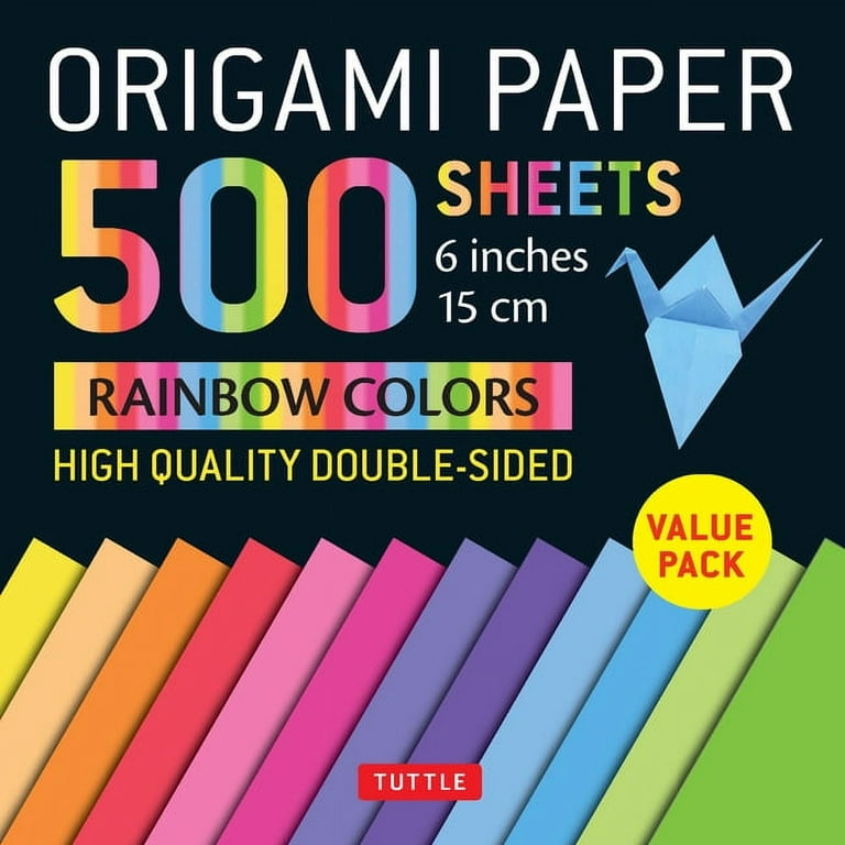 TEHAUX 400 Sheets Double Sided Colored Origami Rainbow Origami Paper  Construction Paper Assorted Colors Origami Cards Oragami Paper Origami Kit  for