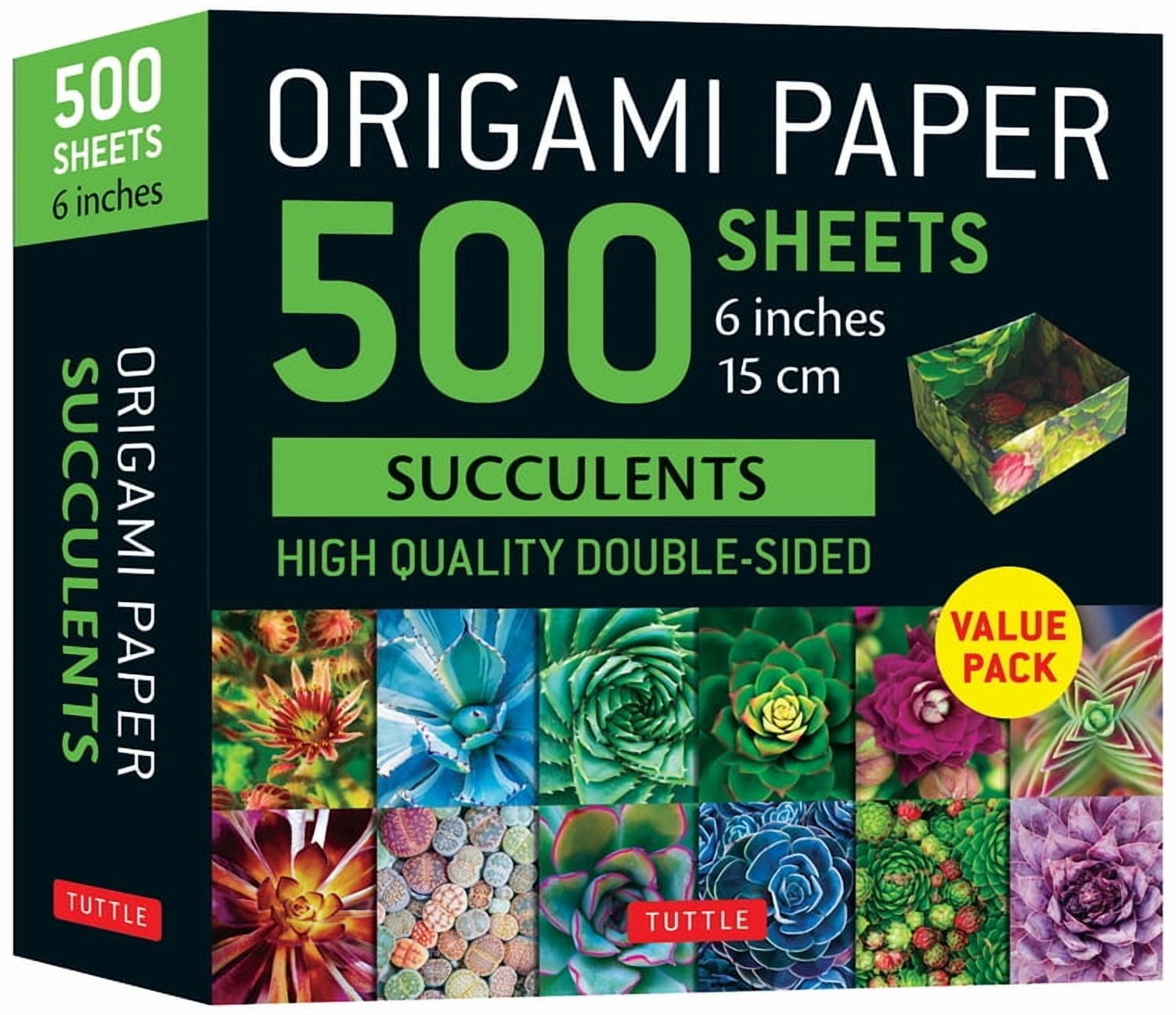 Orgamic Sheets Paper Tuttle Origami Paper 500 Sheets Succulents 6, Double-Sided - Walmart.com