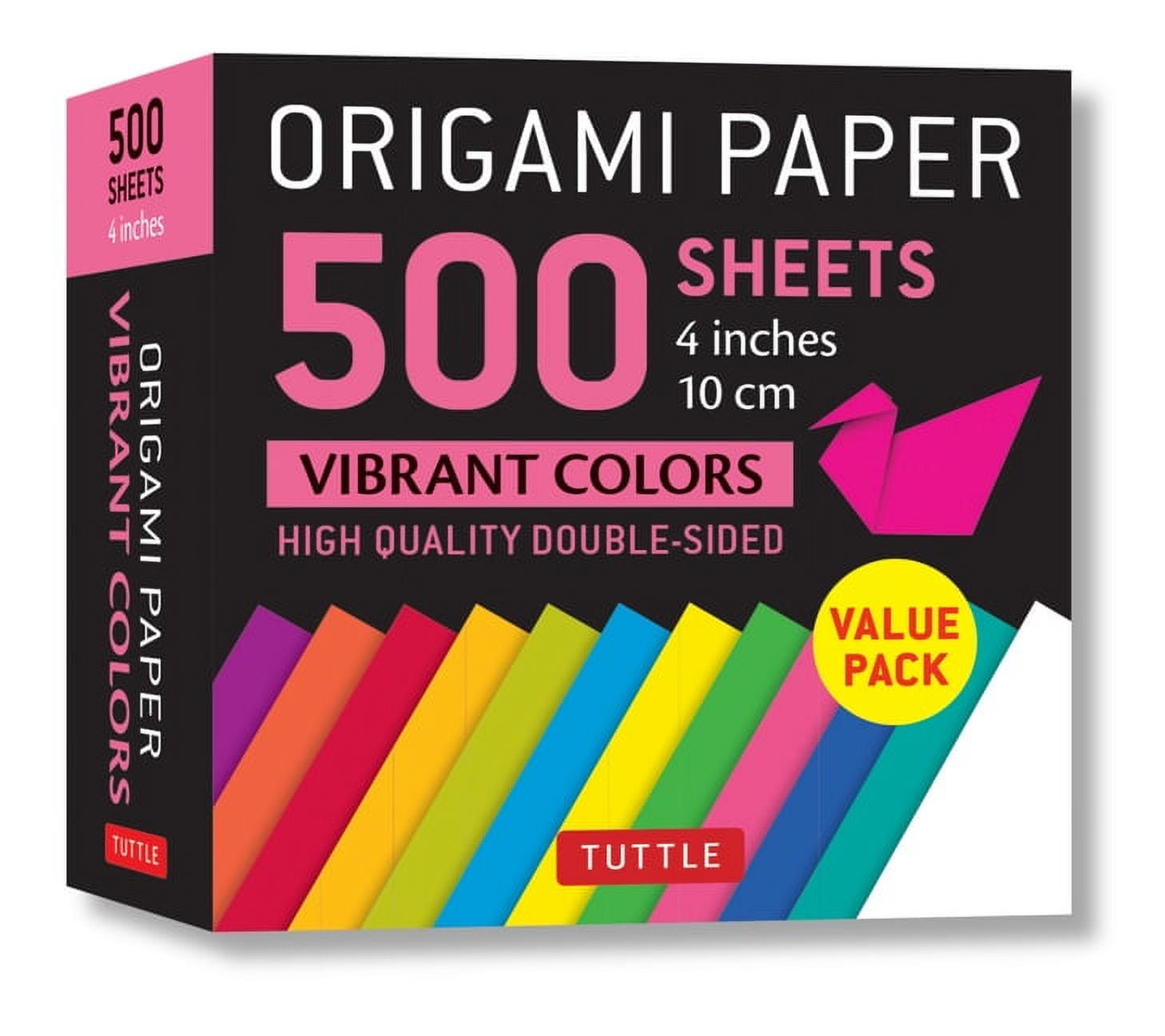 TUTTLE PUBLISHING Origami Paper 500 Sheets Vibrant Colors 4 (10 CM): Tuttle Origami Paper: High-Quality Double-Sided Origami Sheets Printed with 12 Different Colors (Other)