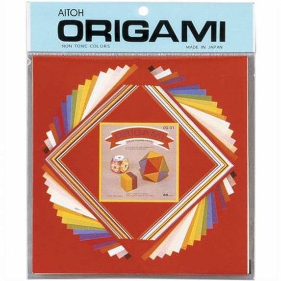 Origami Paper 60-Pkg-Assorted Sizes Small Mix