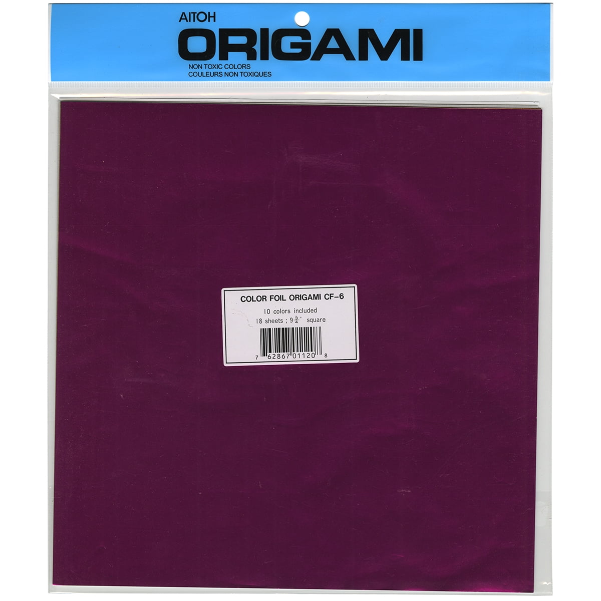 Origami Paper 9.75"X9.75" 18/PkgAssorted Foil