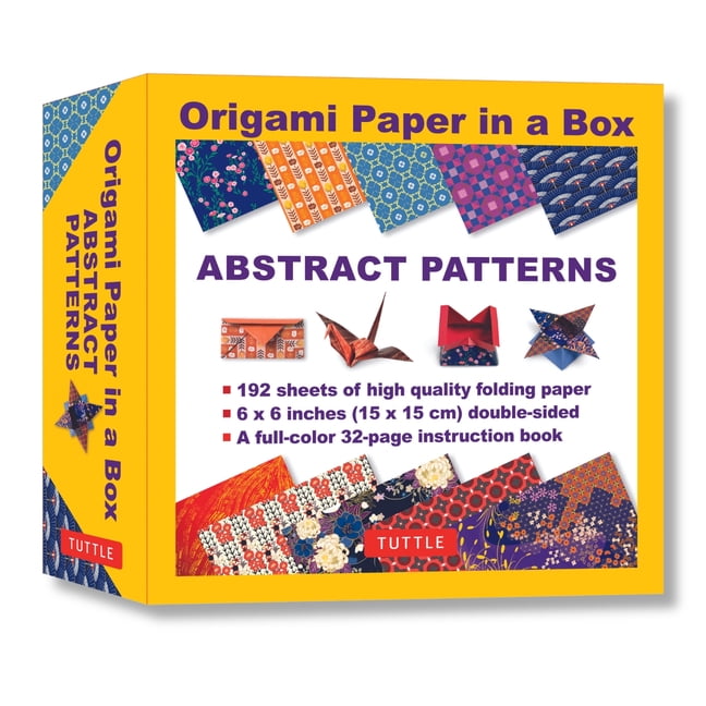 Origami Paper in a Box - Abstract Patterns: 192 Sheets of Tuttle Origami Paper: 6x6 Inch Origami Paper Printed with 10 Different Patterns: 32-Page Instructional Book of 4 Projects