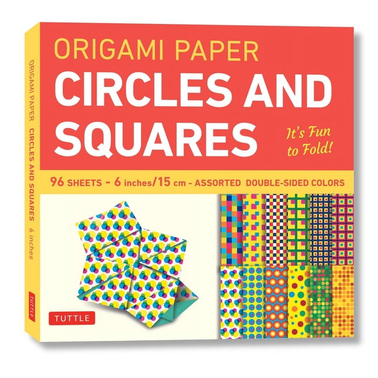 TUTTLE PUBLISHING Origami Paper - Circles and Squares 6 Inch - 96 Sheets: Tuttle Origami Paper: Origami Sheets Printed with 12 Different Patterns: Instructions for 6 Projects Included (Other)