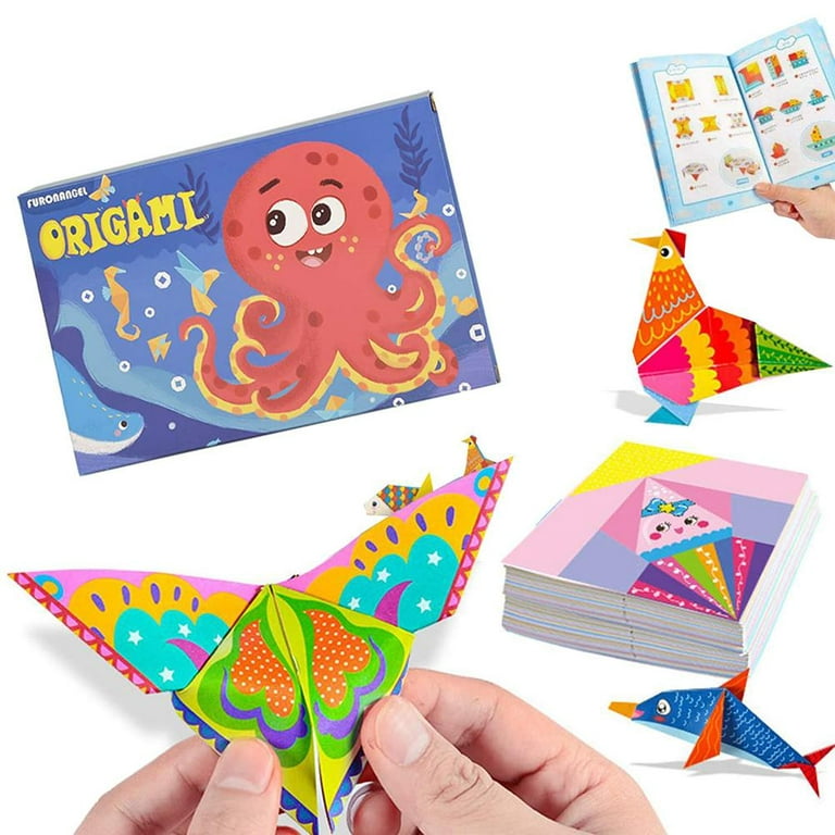 Origami Paper Easy Fold Origami Papers Handmade DIY Crafts Teaching Origami  Book for Children Beginners and School Craft Classes 