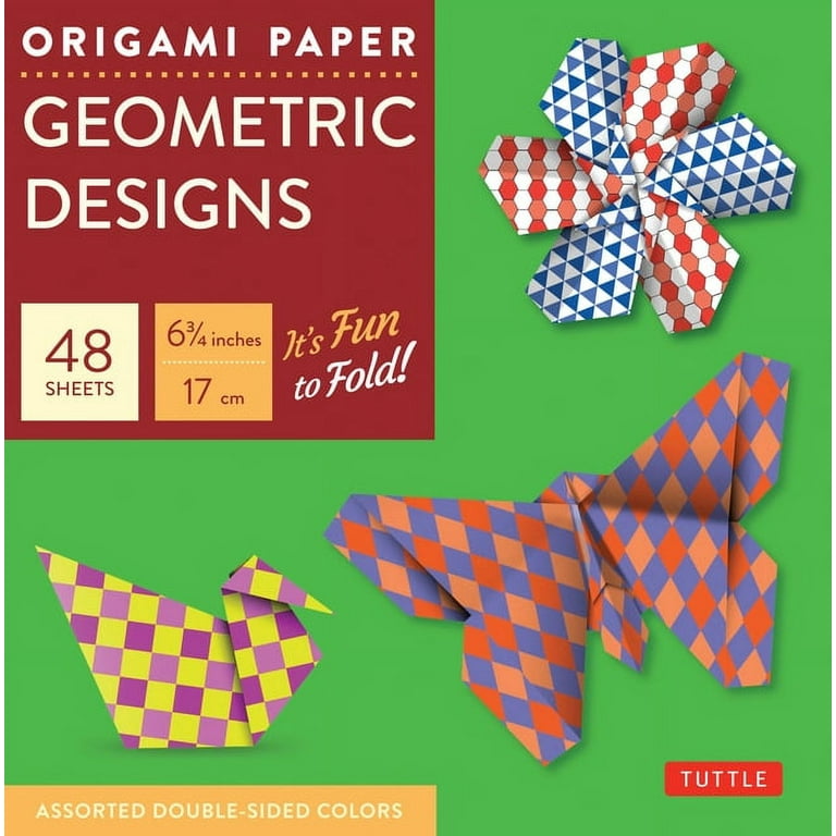 Origami Paper Geometric Designs 49 Sheets 6 3/4 (17 Cm): Large Tuttle Origami Paper: Origami Sheets Printed with 6 Different Patterns (Instructions for 6 Projects Included)