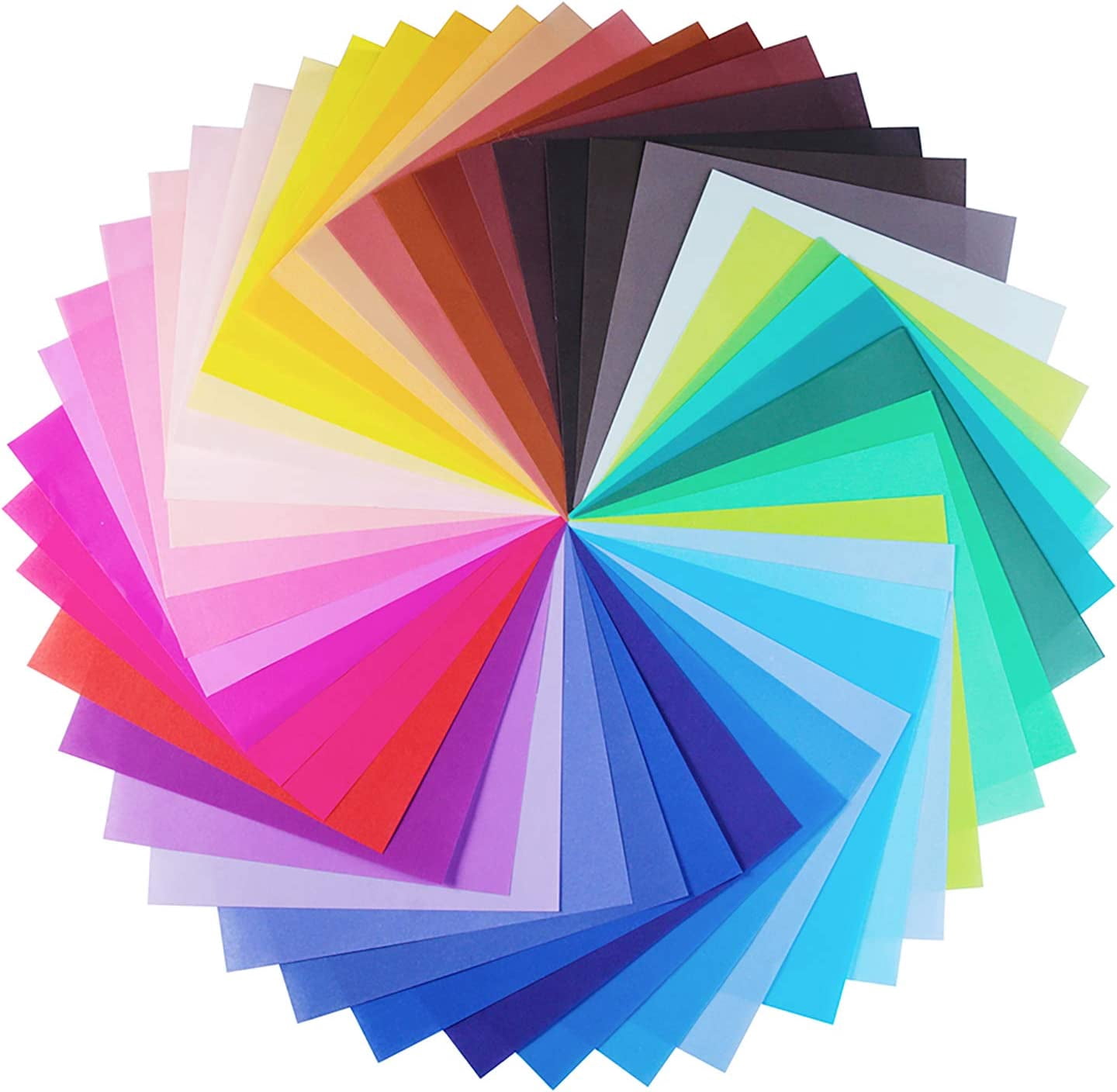 Origami Paper Large, 100 Sheets 20x20cm / 8 inch Large Origami Paper 50 Vivid Colors Single Sided for Arts and Crafts Projects