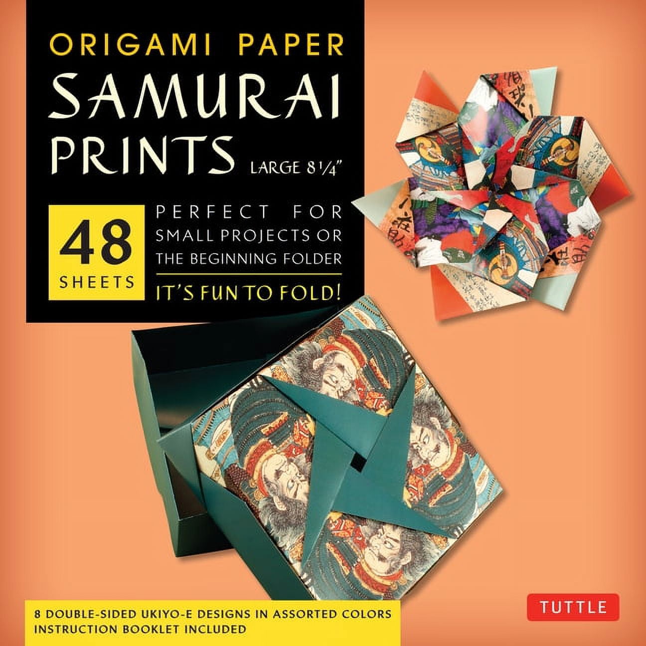 TUTTLE PUBLISHING Origami Paper - Samurai Prints - Large 8 1/4 - 48 Sheets: Tuttle Origami Paper: Origami Sheets Printed with 8 Different , (Paperback)