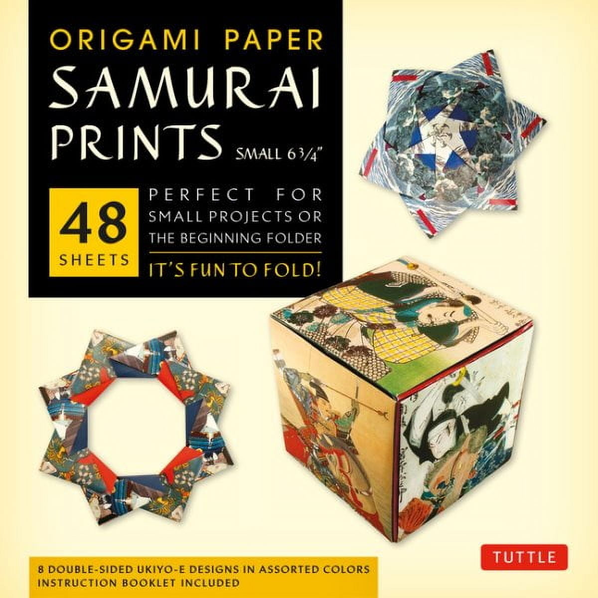 TUTTLE PUBLISHING Origami Paper - Samurai Prints - Small 6 3/4 - 48 Sheets: Tuttle Origami Paper: Origami Sheets Printed with 8 Different Designs: Instructions for 6 Projects Included (Other)