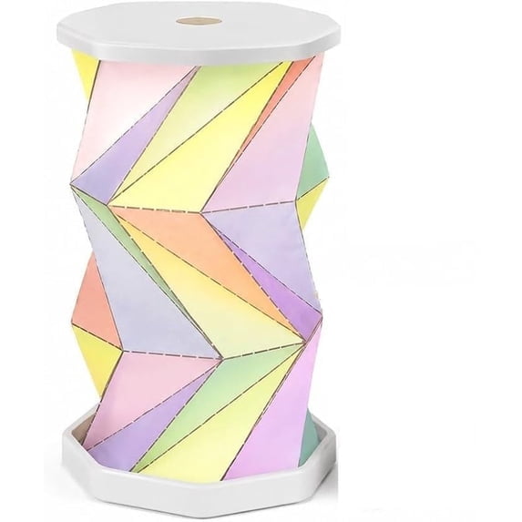 Origami Portable Night Light Folding Paper Lantern Desk Tabletop Lamp Soft Ambient Glow Travel Compact (8x8x14cm) 1Pcs