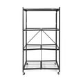 thumbnail image 1 of Open Box Origami R5 Foldable 4 Tier Rack w/ Wheels, Black, Certified, 1 of 10