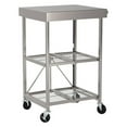 thumbnail image 1 of Origami RBT Fully Stainless Steel Foldable Kitchen Cart with Wheels, Silver, 1 of 8