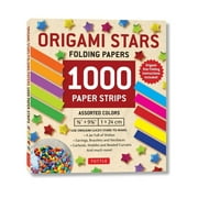 Origami Stars Papers 1,000 Paper Strips in Assorted Colors 10 Colors - 1000 Sheets - Easy Instructions for Origami Lucky Stars Other