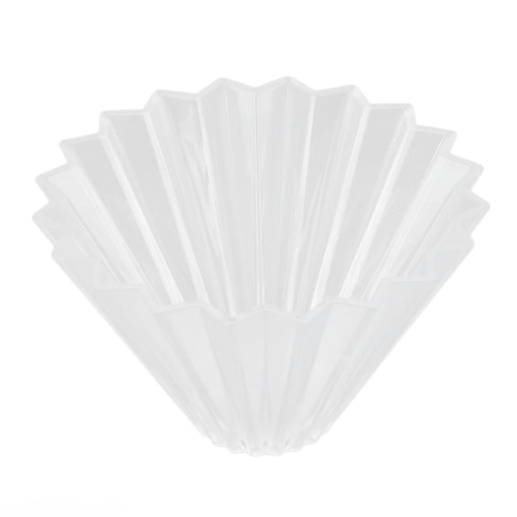 Origami Style Conical Resin Coffee Filter Cup Reusable Hand Brewed Coffee Dripper Strainer for Espresso and Lattes (Clear, 4.7 x 4.7 x 3.1 in / 12 x 12 x 8 cm)
