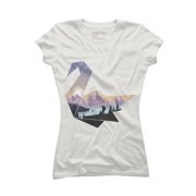 Origami Swan Juniors Athletic Heather Cream Graphic Tee - Design By Humans 2XL
