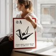 Origami Swan Quote Wall Art Print, Japanese Minimal Zen Bird Decor ...