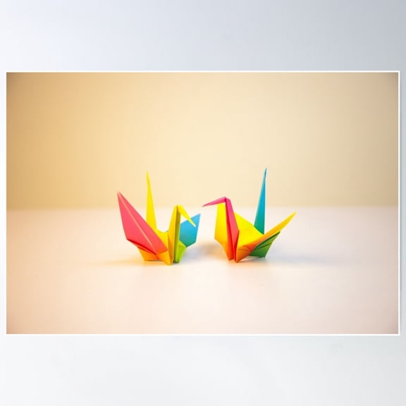 Origami T-Shirt: Fold Your Style Poster Wall Art, Modern Wall Decor For Living Room Bedroom, 12x18 UNFRAMED