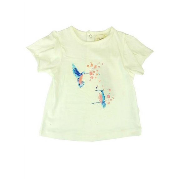 Origany OHUM-7-4T Organic Hummingbird Placement Print Top, Multi-Color - 4T