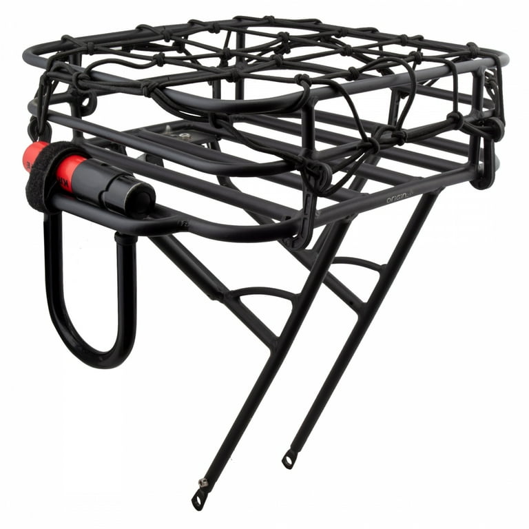 Origin-8 Rush Messenger Front Basket Rack with Cargo Net Black