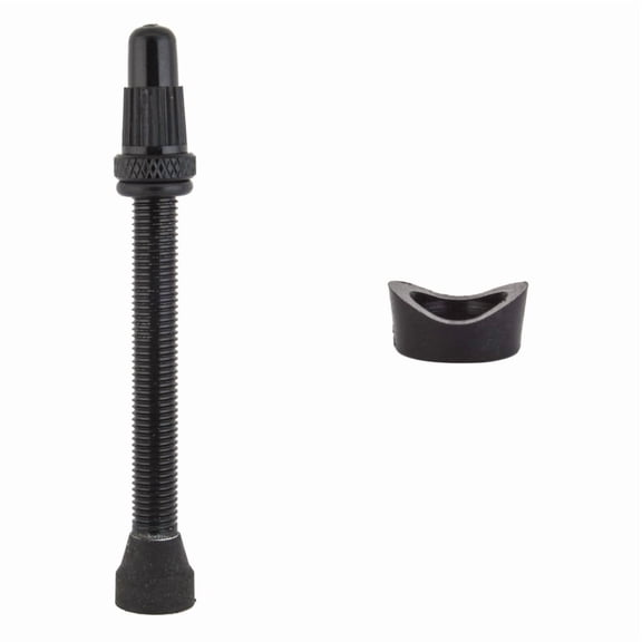 Origin8 Tubeless Alloy Presta Valve Tubeless Valve 55mm Single Black