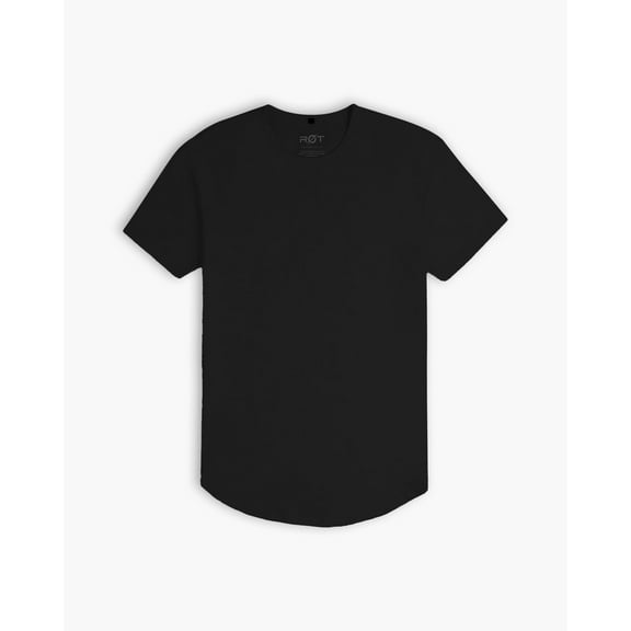Origin Curved Crew T-Shirt: Black