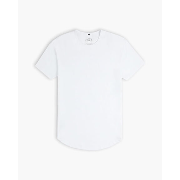 Origin Curved Crew T-Shirt: White