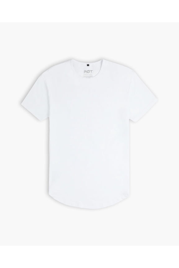 Origin Curved Crew T-Shirt: White