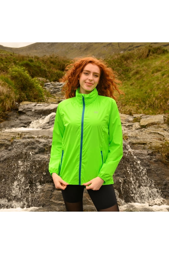 Origin Packable Waterproof Jacket - Neon Green - L