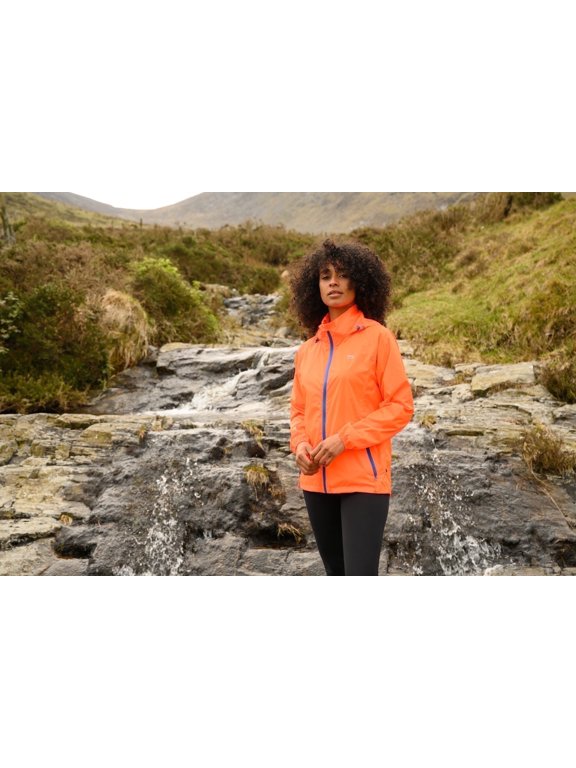Origin Packable Waterproof Jacket - Neon Orange - L
