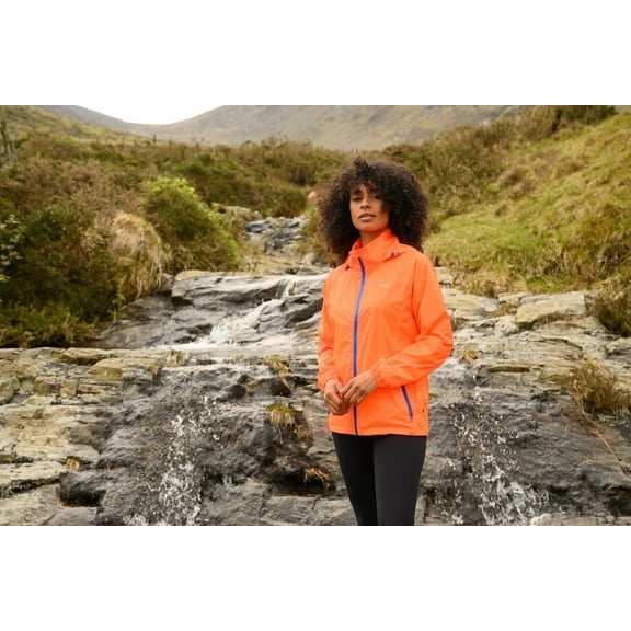 Origin Packable Waterproof Jacket - Neon Orange - XS