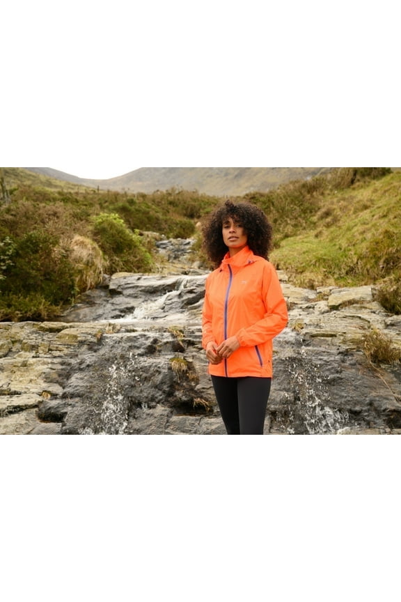 Origin Packable Waterproof Jacket - Neon Orange - XS
