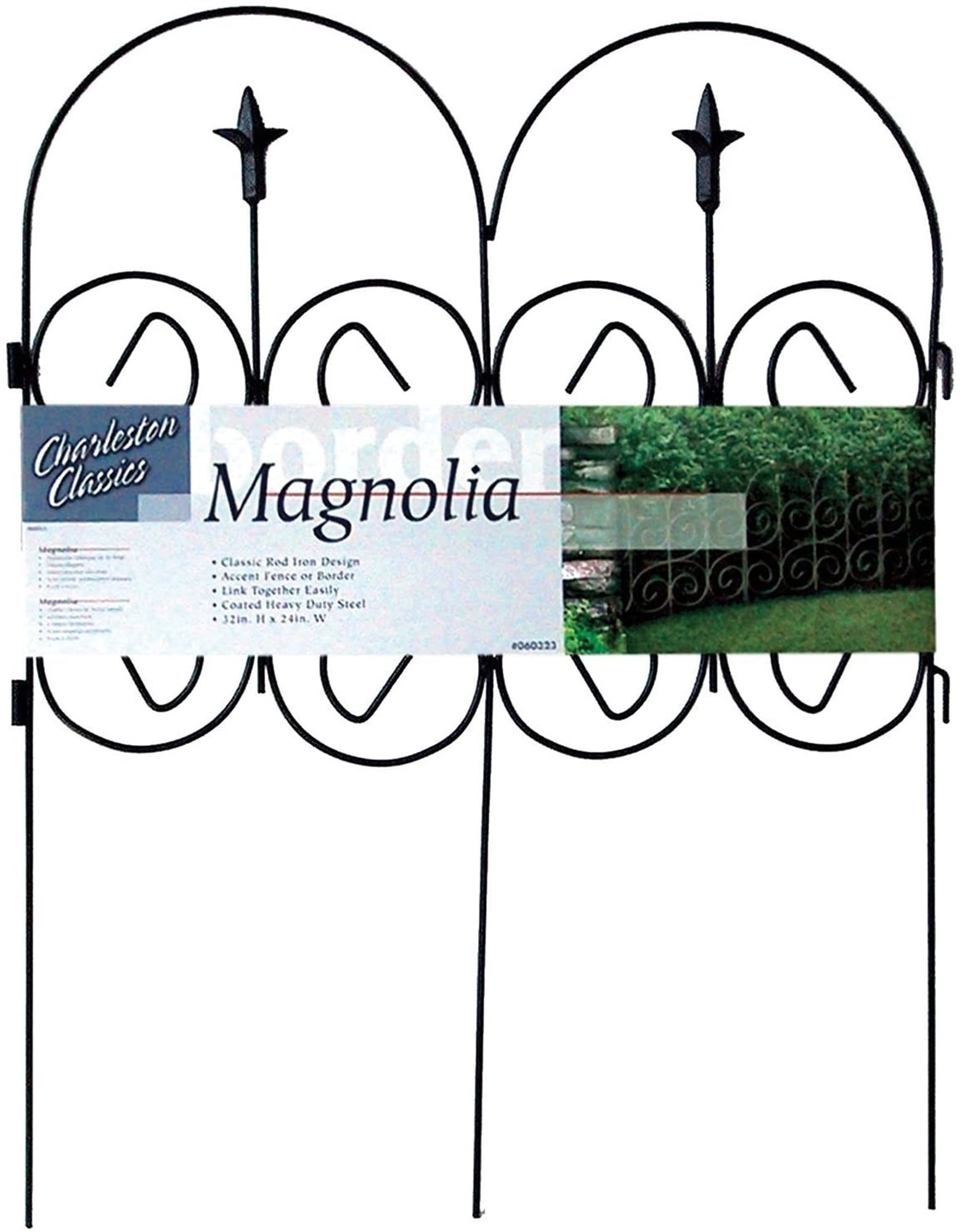Origin Point Magnolia Classic Decorative Landscape Border Fence Section, 24in