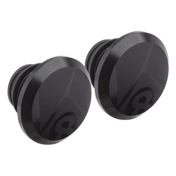 Origin8 Alloy MTB Push-In Bar End Plugs Push-In Anodized Black