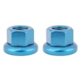 thumbnail image 1 of Origin8 Cr-Mo Track Rear Axle Nuts M10 x 1mm Blue, 1 of 2